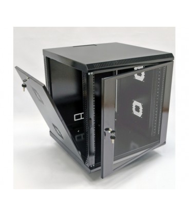 Шафа 12U, 600х600х640 мм (Ш*Г*В), акрілове скло, чорна