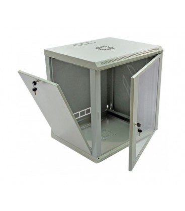 Шафа 12U, 600x500x640мм (Ш*Г*В), економ, акрилове скло, сіра