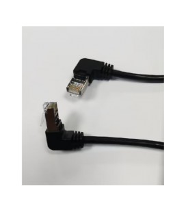 Патч-корд литой UTP, RJ45(прямой/угловой), неэкранированный, UTP5e 0.29m, patch D4.9mm AWG26 2x90° CU, черный, Q200
