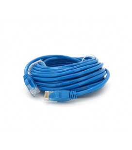 Патч-корд литой RITAR, UTP, RJ45, Cat.5e, 10m, синий, Cu (медь)