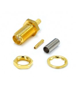 Разъем SMA Female под обжим на кабель RG-316/RG-188/RG-174/LMR100/SFF50 цена за 1 шт