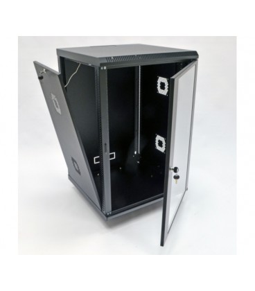 Шафа 18U, 600х600х907 мм (Ш*Г*В), акрилове скло, чорна