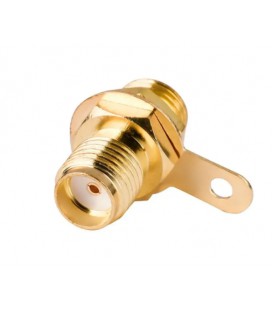 Разъем SMA Female монтаж на корпус с гайкой под пайку цена за 1 шт