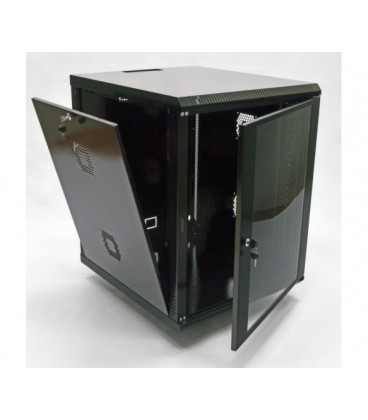 Шафа 15U, 600х700х773 мм (Ш*Г*В), акрилове скло, чорна