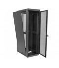 Шафа 19' 33U, 610 х 865 мм (Ш*Г), посилена, перфоровані двері (66%), чорна