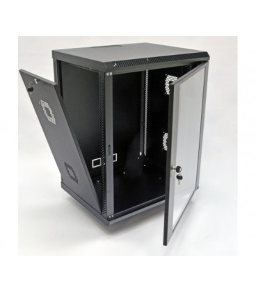 Шафа 15U, 600х600х773 мм (Ш*Г*В), акрилове скло, чорна