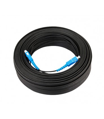 Патчкорд оптический наружный SC/UPC-SC/UPC, волокно G657a2, фигура 8 со стальными прутами, оболочка PE, 30м