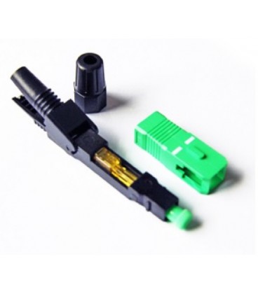Коннектор SC/APC-D быстрого монтажа, для плоского кабеля на защелке, цена за 1 шт, Q100
