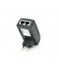 POE инжектор RITAR RT-PIN-48/24EU, 48V 0,5A (24Вт) с портами Ethernet 10/100Мбит/с, EU PLUG