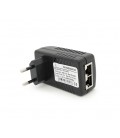 POE инжектор RITAR 48V 0,5A (24Вт) 2 порта (RG-45 10/100Мбит/с + RG-45 POE) Евро вилка