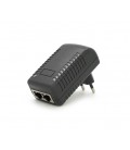 POE инжектор RITAR 48V 0,5A (24Вт) 2 порта (RG-45 10/100Мбит/с + RG-45 POE) Евро вилка