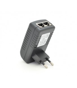 POE инжектор 48V 0,5A (24Вт) с портами Ethernet 10/100Мбит/с