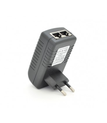 POE инжектор 48V 0,5A (24Вт) с портами Ethernet 10/100Мбит/с