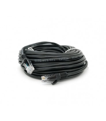 Патч-корд литой RITAR, CCA, UTP, RJ45, Cat.5e, 15m, черный Q100