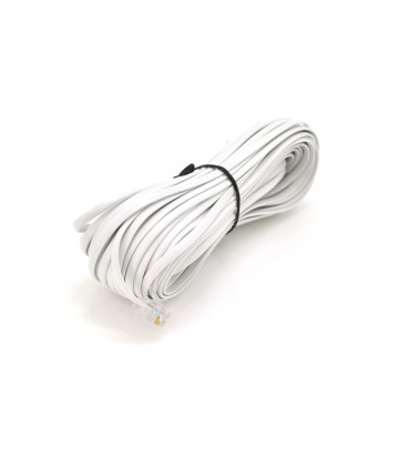 Патч-корд телефонный, RJ11, 20,0m, белый