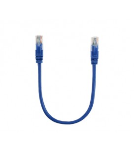 Патч-корд литой RITAR, UTP, RJ45, Cat.5e, 0,3m, синий, Cu (медь)