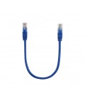 Патч-корд литой RITAR, UTP, RJ45, Cat.5e, 0,3m, синий, Cu (медь)