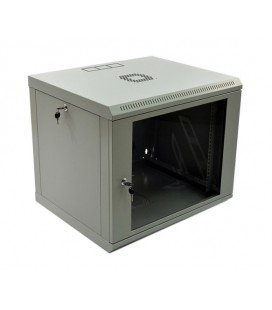 Шафа 9U, 600x500x507мм (Ш*Г*В), економ, акрилове скло, сіра