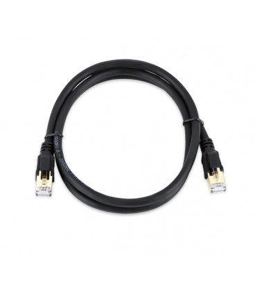 Патч-корд литой VEGGIEG, CCA, SSTP, RJ45, Cat.8, 5m, черный