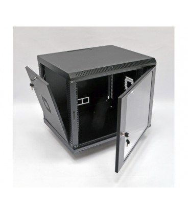 Шафа 9U, 600х600х507 мм (Ш*Г*В), акрилове скло, чорна