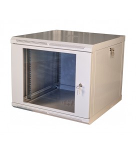 Шкаф телекоммуникационный 19' VAGO 9U, настенный, двери акрил, серый, (505х600х600)