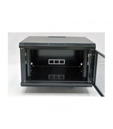 Шафа 6U, 600х500х373 мм (Ш*Г*В), акрилове скло, чорна