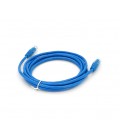 Патч-корд литой RITAR, CCA, UTP, RJ45, Cat.5e, 2m, синий Q750