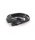 Патч-корд литой RITAR, UTP, RJ45, Cat.6, 15m, черный, Cu (медь)