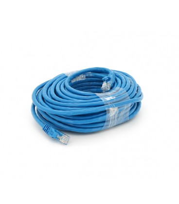 Патч-корд литой RITAR, UTP, RJ45, Cat.6, 15m, синий, Cu (медь) Q50