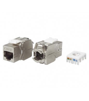 Модульный разъём OK-net Кат.6 FTP (180°, toolless)