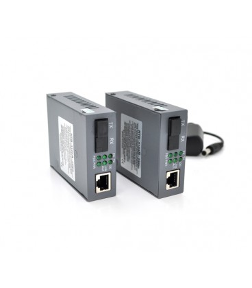 Медиаконвертер пара NetLink A+B (IC+113), 1310+1550 WDM одноволоконный Full/Half duplex , SC 25km (0 +70°C),+ б.п. 5V1A, !!ПАРА 