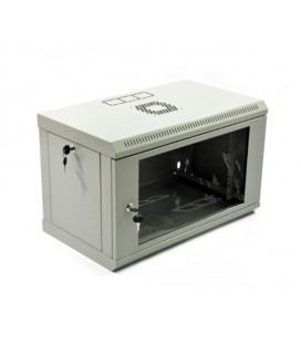 Шафа 6U, 600x350x373мм (Ш*Г*В), економ, акрилове скло, сіра