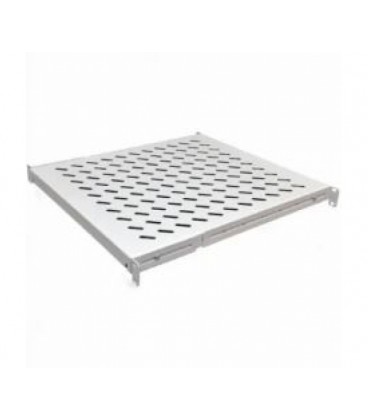 Полка 19' , 4 точки крепления, глубина 750мм, перфорированная, серая