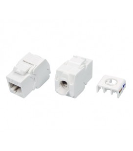 Модульный разъём OK-net Кат.6 UTP (180°, toolless) белый