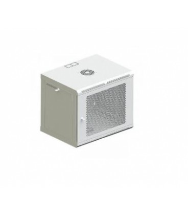 Шкаф телекоммуникационный 19' VAGO 6U, настенный, двери перфорированный метал, серый, (370х600х600)