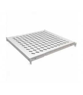 Полка 19', 4 точки крепления, глубина 450мм, перфорированная, серая