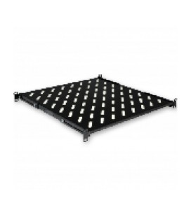 Полиця 19' 4 точки кріпл., 500мм глиб., перфорована, т.м.1.5мм, чорна