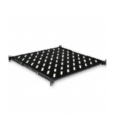Полиця 19' 4 точки кріпл., 500мм глиб., перфорована, т.м.1.5мм, чорна