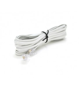 Патч-корд телефонный, RJ11, 5,0m, белый