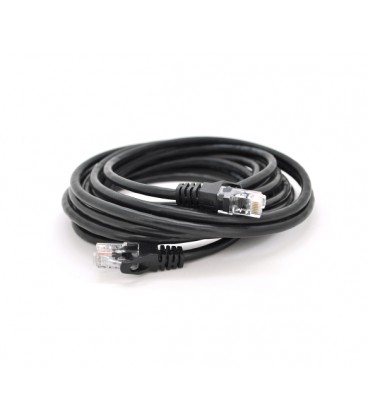Патч-корд литой RITAR, UTP, RJ45, Cat.6, 5m, чорный , Cu (медь) Q150