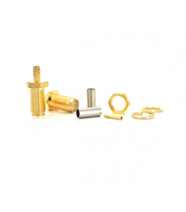 Радиочастотный коаксиальный антенный разъем SMA (мама), подключается к кабелю rg174, медь