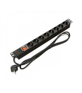 Блок Kingda 19' на 8 роз. нім. станд., 16А, з вимикачем, шнур 1.8м, 1U