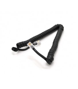 Патч-корд телефонный, RJ11, 3,0m, гофрированный, черный