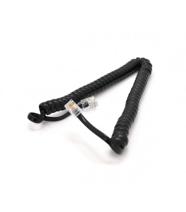 Патч-корд телефонный, RJ11, 3,0m, гофрированный, черный