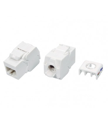 Модульный разъём OK-net Кат.5e UTP (180°, toolless) белый