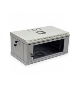 Шафа 4U, 600x350x284мм (Ш*Г*В), економ, акрилове скло, сiра