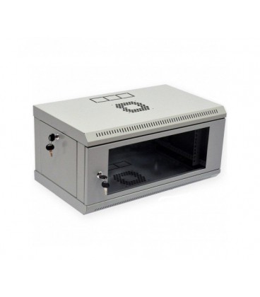 Шафа 4U, 600x350x284мм (Ш*Г*В), економ, акрилове скло, сiра