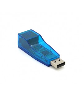 Контроллер USB 2.0 to Ethernet - Сетевой адаптер 10/100Mbps, Blue, BOX