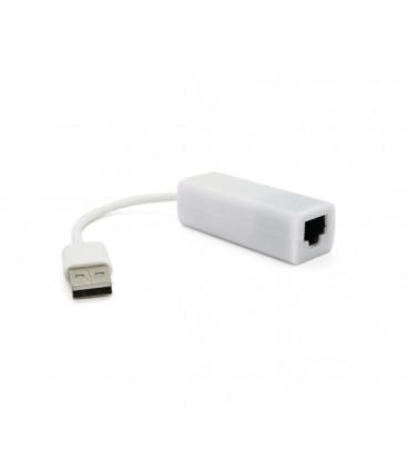 Контроллер USB 2.0 to Ethernet - Сетевой адаптер 10/100Mbps с проводом, White, Blister Q500