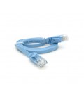 Патч-корд литой плоский WEEPDA, UTP, RJ45, Cat.6, 1m, синий